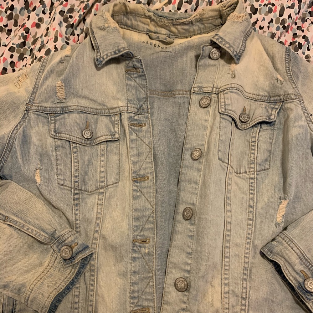 Ripped jean jacket